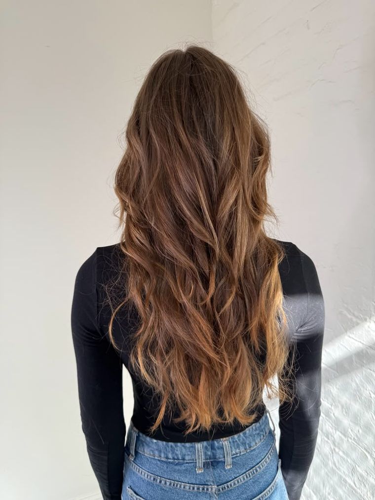 Beach-wave blowout finished by a YGallery stylist